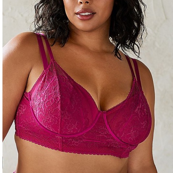 Torrid Fuchsia Underwire Bralette, Size 1X - Picture 2 of 5